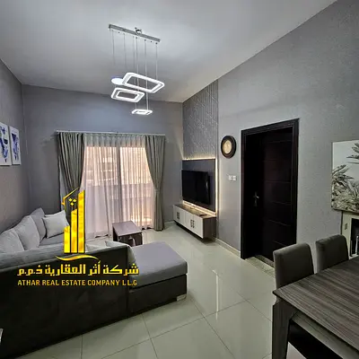 Luxury apartment, second occupancy, one bedroom and living room with a balcony and open view. Ajman
