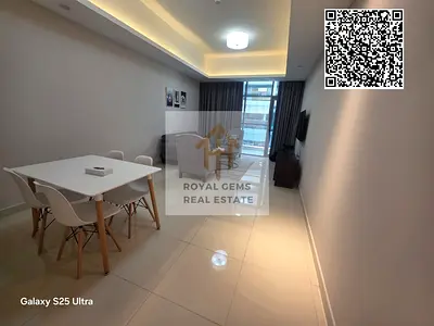 شقة غرفة وصالة مع بلكونة باطلالة على الحديقة, مع باركن وجيم ومسبح مفروشة بالكامل للايجار الشهرى