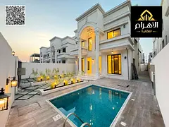 Classic villa in Al-Haliyo, 2 floors and a roof with a swimming pool - registration and ownership fe