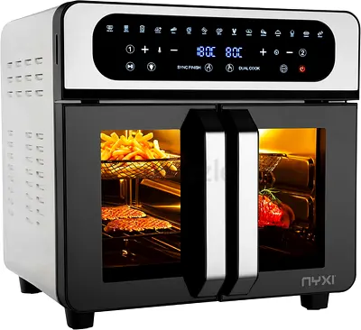 Nyxi 20L Air Fryer Oven with Dual French Glass Doors,