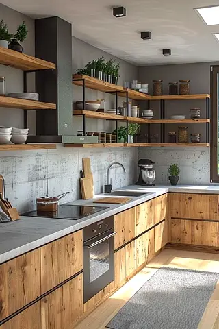 Handcrafted custom made kitchen cabinets with island | New kitchen cabinets