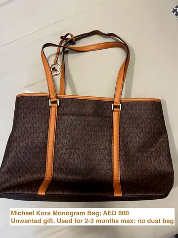 Michael Kors Brown Monogram Tote Bag - Used