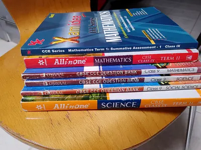 Set of CBSE Class 9-11 All-in-One & Oswaal Question Bank Books (Maths, Science, Social Science)