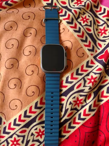 Apple  watch ultra 3 cellular smart watch with blue silicone strap under warranty untill may 2027