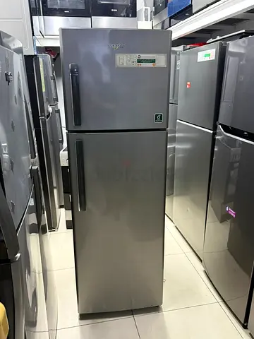 Whirlpool Top Freezer Refrigerator - Stainless Steel Finish, Good Condition