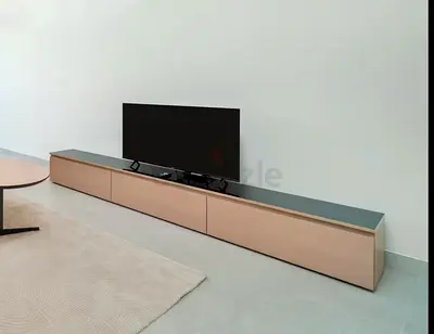 Brand New Low TV Unit with Black Shiny Top (not TV)
