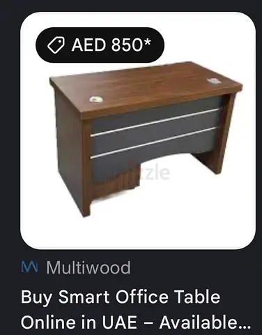 Multi wood smart office table with drawer