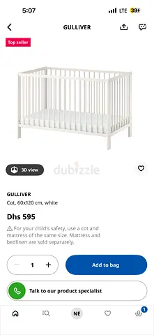 Ikea Baby cot