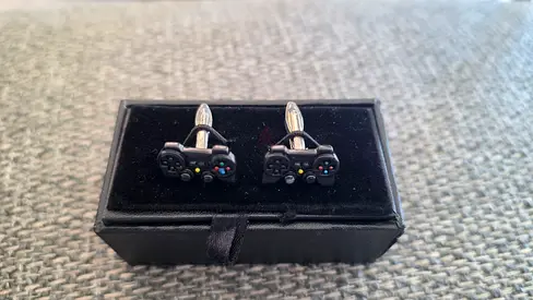 Pair of Game Controller Cufflinks - Novelty Men's Accessories