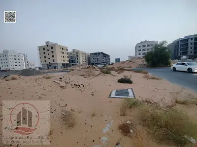 Land for sale in Ajman, Al Muwaihat (400 meters - 4300 feet), corner plot, permit for ground and first floor, freehold, open to all nationalities, pri