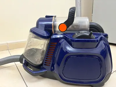 Electrolux used compact canister vacuum cleaner - blue, bagless, working condition