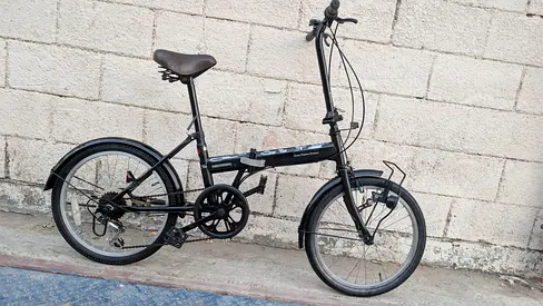 Compact folding bicycle - lightweight city bike, good condition