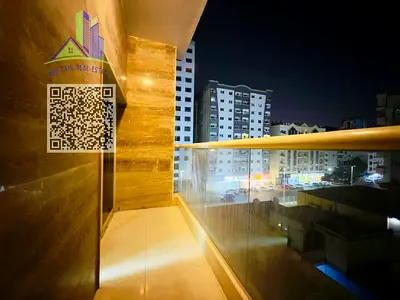 Fully furnished 1-bedroom apartment in Al Nuaimiya 2, with 2 bathrooms, balcony and central AC, opp