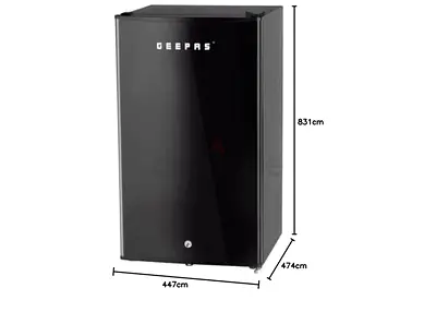 Geepas Single Door Mini Fridge, Compact Black - Good Condition