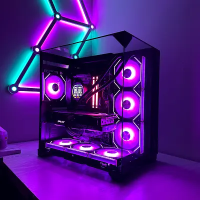 Aesthetic Ryzen 7800X3D RTX 5070 TI Gaming PC Rendering PC
