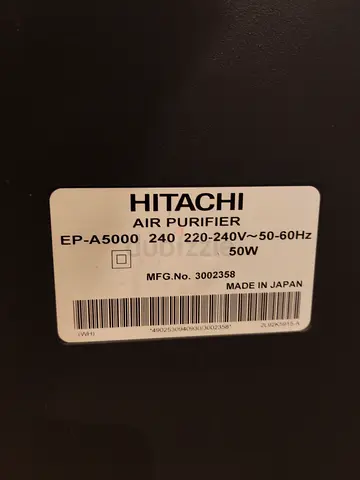 Second hand Hitachi EP-A5000 Air Purifier, Humidifier and Deodorizer for sale.