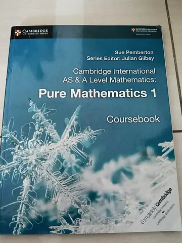 Cambridge International AS & A Level Mathematics: Pure Mathematics 1 - Coursebook