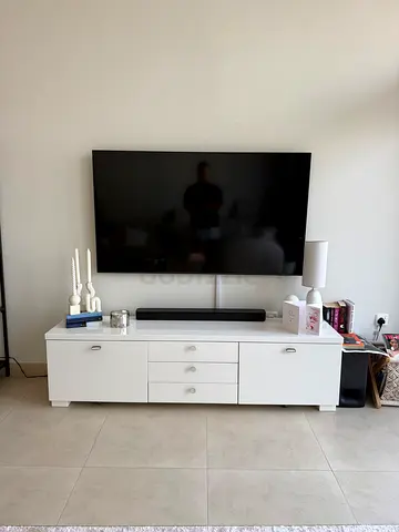 White gloss finish TV unit for sale