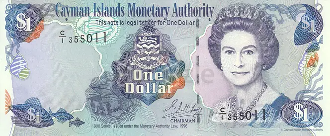CAYMAN ISLAND 1 DOLLAR BANKNOTE 1996