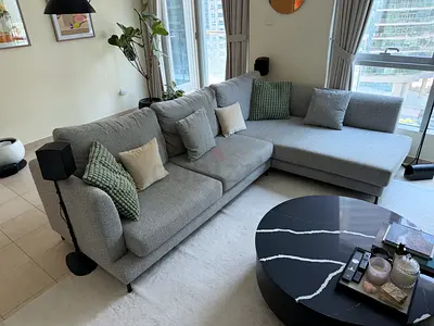 L-shaped Sofa (5-seater) in graphite