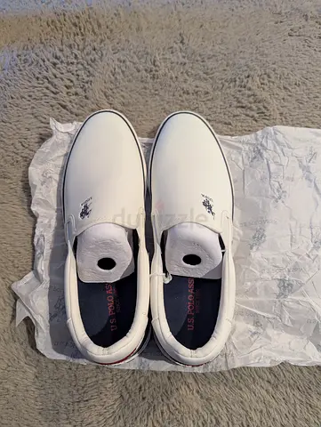 White U.S. Polo Assn. Slip-On Sneakers - New & Unused