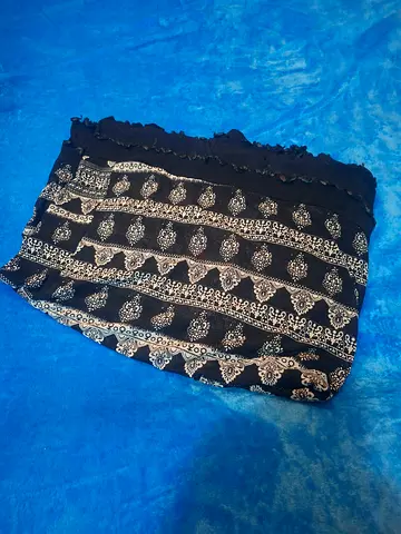 Black and white patterned skirt