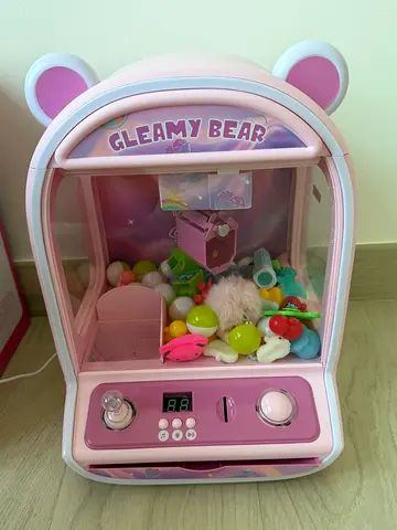 Gleamy Bear Mini Claw Crane Game Machine - Pink, Working Condition