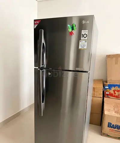 LG 350 Liters Top Mount Refrigerator, Shiny Steel - GN-B252RLCR