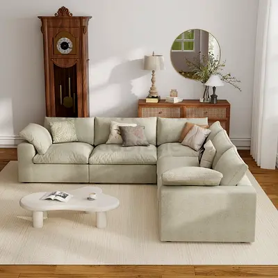 Brand new Khaaki color L shape sofa we are selling best rates
