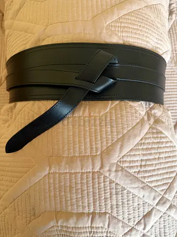 Isabel Marant Moshy Black Knot Leather Belt