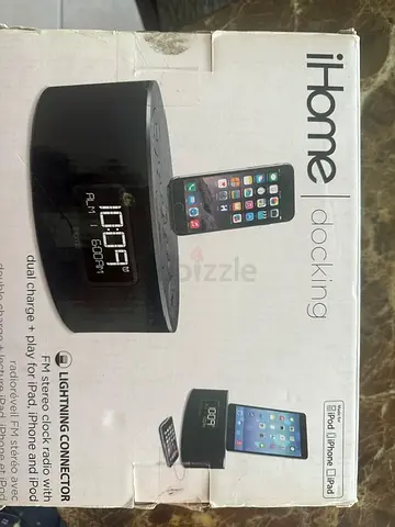 iHome Docking Station Alarm Clock with Lightning Connector (for iPhone/iPad)