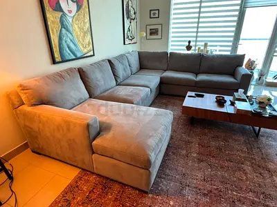Selling Brand New condition Crate&Barrel axis feather filled U Shape sofa