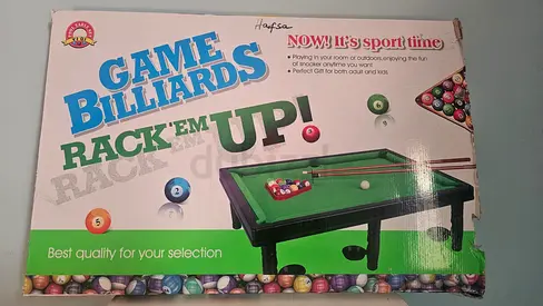 Mini Tabletop Billiards / Pool Game - Foldable Kids Table