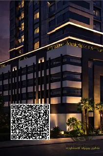 1 bedroom and living room in Al Aamra Tower 1 with a modern design