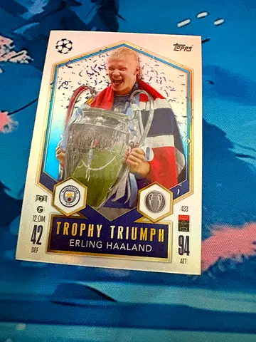 Erling Haaland Trophy Triumph UEFA Champions League Card - Topps Match attax