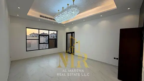 Luxury villa for sale in Al Helio 2 – Ajman | 5 master bedrooms | 2 floors + roof | Swimming pool | AED 2.6 million inclusive of fees