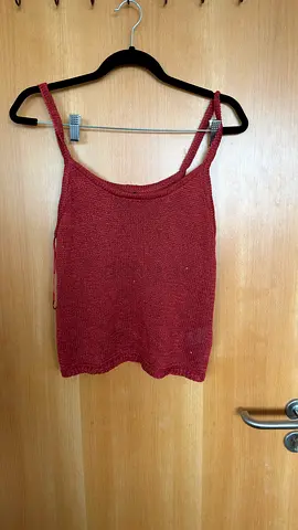 knitted spaghetti strap crop top