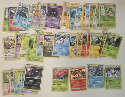Mixed Pokémon Trading Cards (164 Cards+Sleeves)