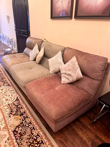 Six-piece modular sofa seats (individual modules) - cozy fabric set