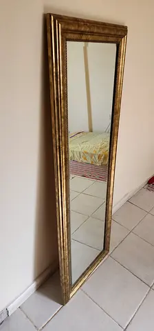 Full-length Gold Framed Standing Mirror - Leaner/Wall Mirror