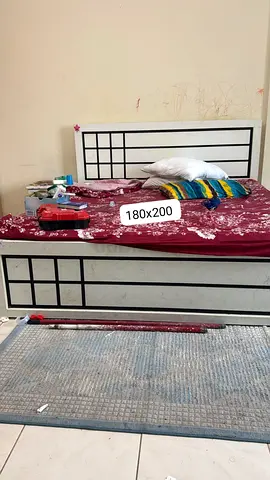 Mdf white  king size bed set available for sell