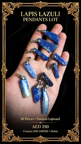 Lot of 10 Natural Lapis Lazuli Stone Pendants