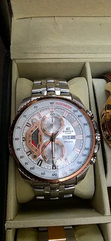 Casio Edifice stainless steel chronograph men's watch - good condition
