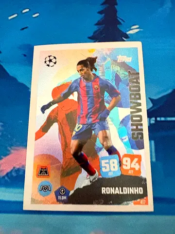 Topps match attax  Ronaldinho Showboat Football Card - Barcelona