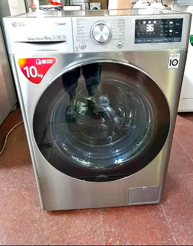 LG 10kg Front Load Washing Machine - Direct Drive, Silver