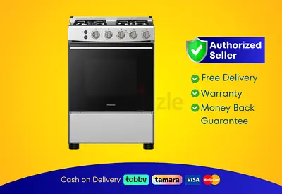 Hisense 60X60 Cm 4 Burner Cooking Range, | Brand New |  Warranty | FREE  Delivery