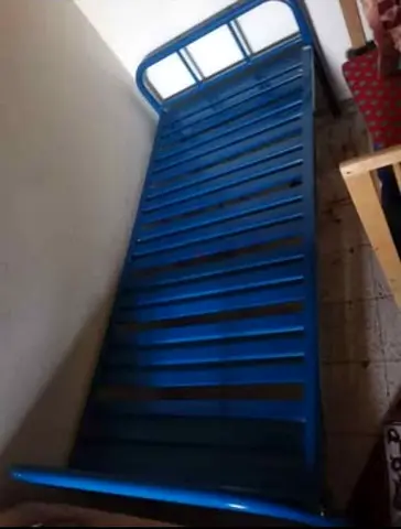 Single metal bed frame - solid steel