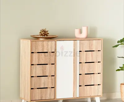 Compact Wooden Sideboard Cabinet with Multiple Drawers