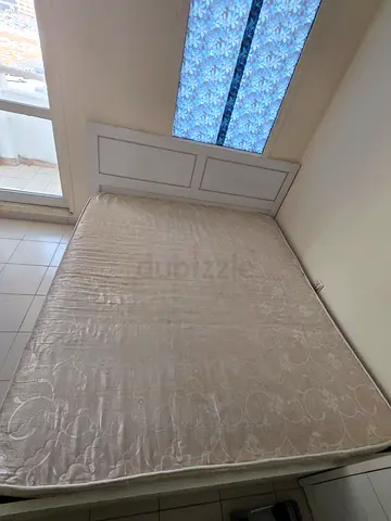 IKEA king size bed for 200 Aed with mattress at Burdubai with heavy support frame