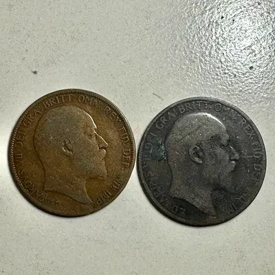 1906-1907 UK Penny Set (old antique coins)